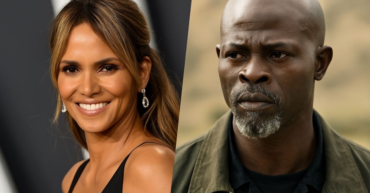 Halle Berry smiling at an event with elegant styling