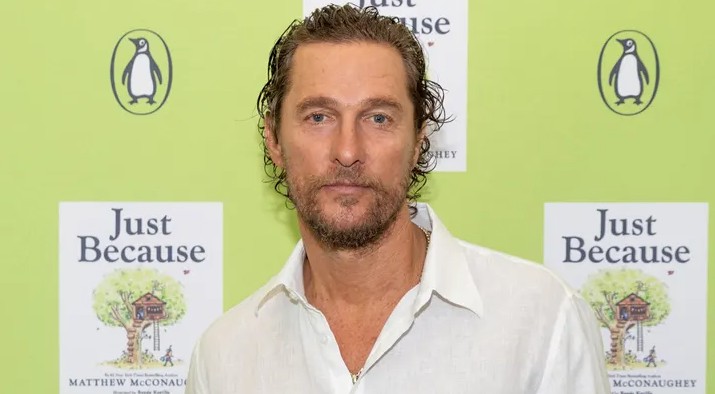 Matthew McConaughey smiling at a red carpet event