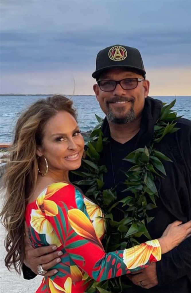 David Justice and his wife Rebecca Justice smiling together at an event

